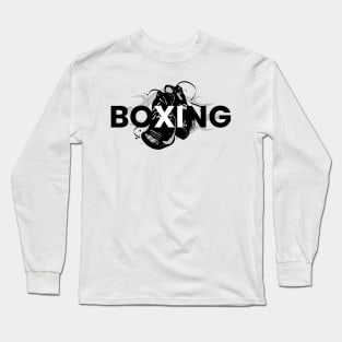 BOXING Gloves black and white Motif Long Sleeve T-Shirt